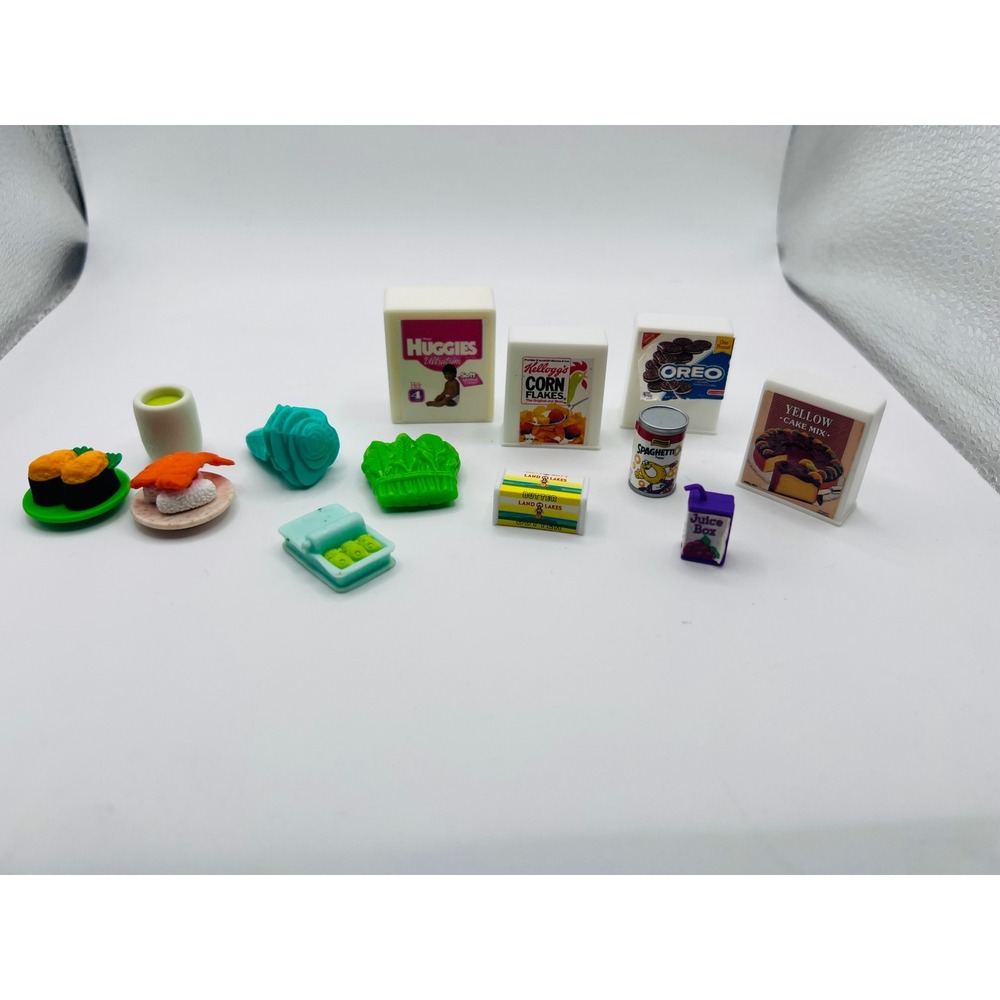 Vintage Doll Sized Barbie Food Oreos Land O Lakes‎ Huggies Sushi Veggies Minis
